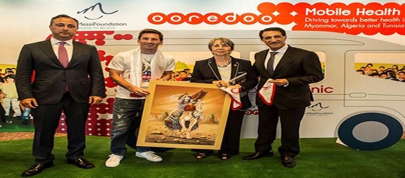 Photo Ooredoo & le CRA & Leo Messi Foundation lancent les cliniques mobiles en Algérie